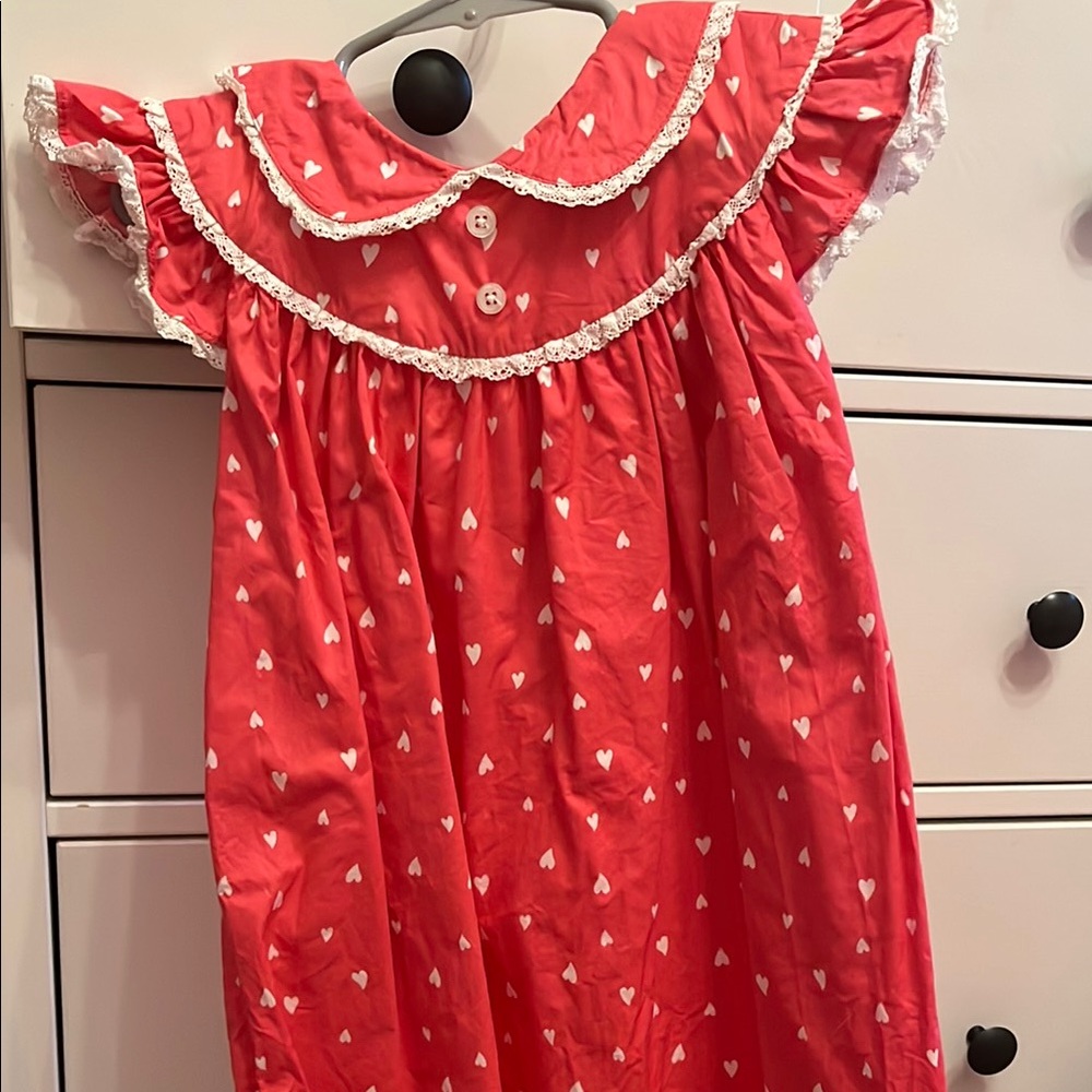 Kids pink heart dress